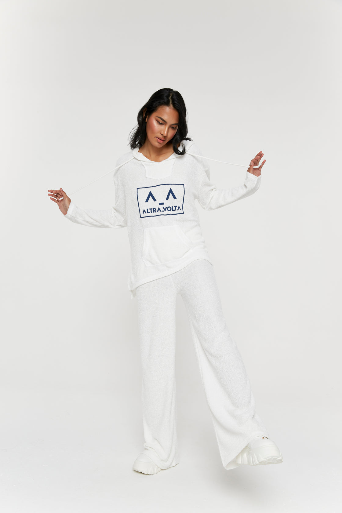 Signature Comfort White Terry Cotton Sweatpants