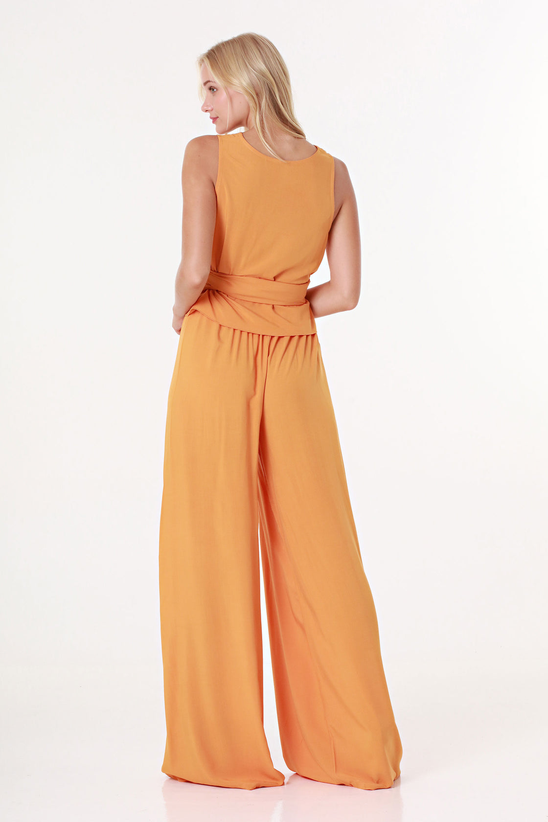 Orange Sunset Wide Leg Pants