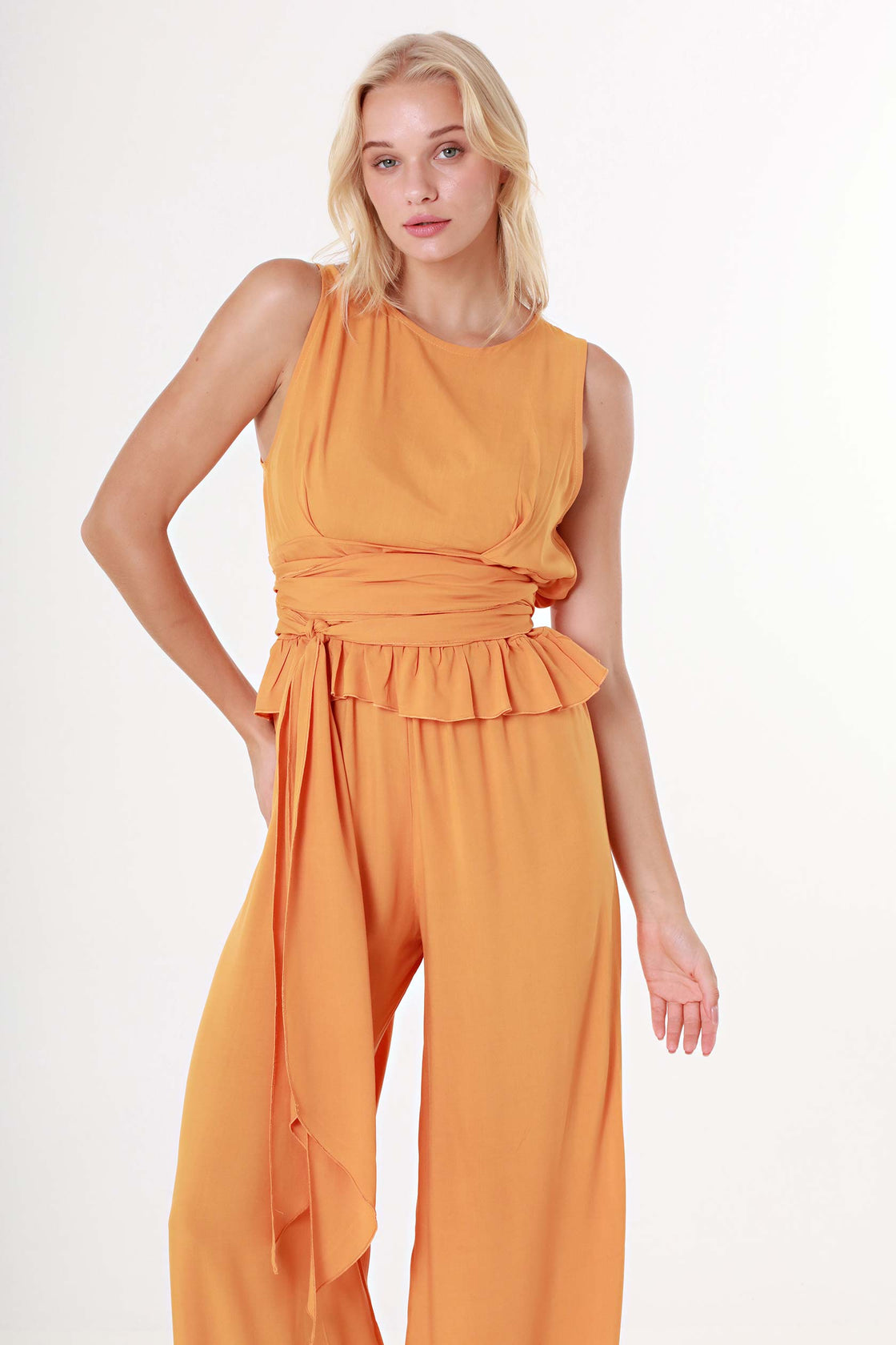 Orange Sunset Wide Leg Pants