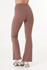 Sleek Silhouette Brown Bootcut Leggings