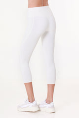 Signature Emblem White Leggings