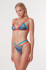 Blue Fusion Triangle Bikini