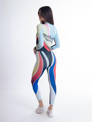 Urban Oasis Printed Athleisure Jumpsuit