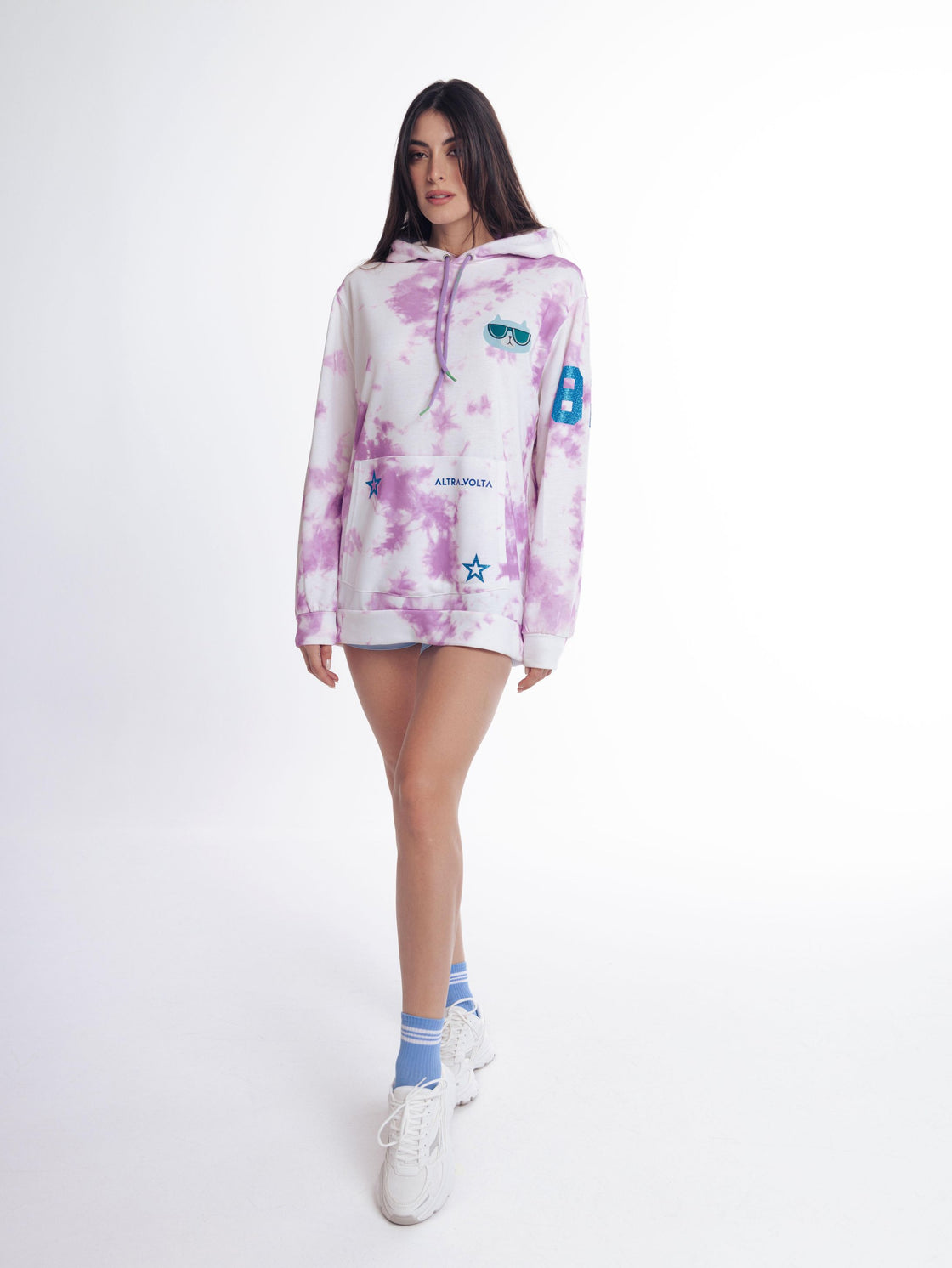 Oversized Pink Tie Dye Hoodie