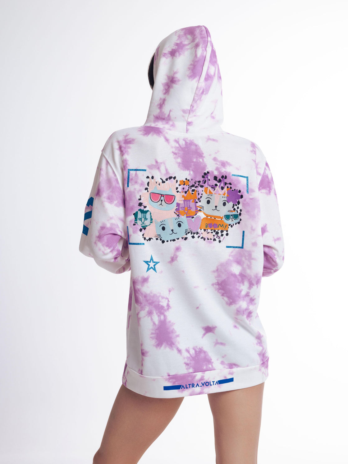 Oversized Pink Tie Dye Hoodie