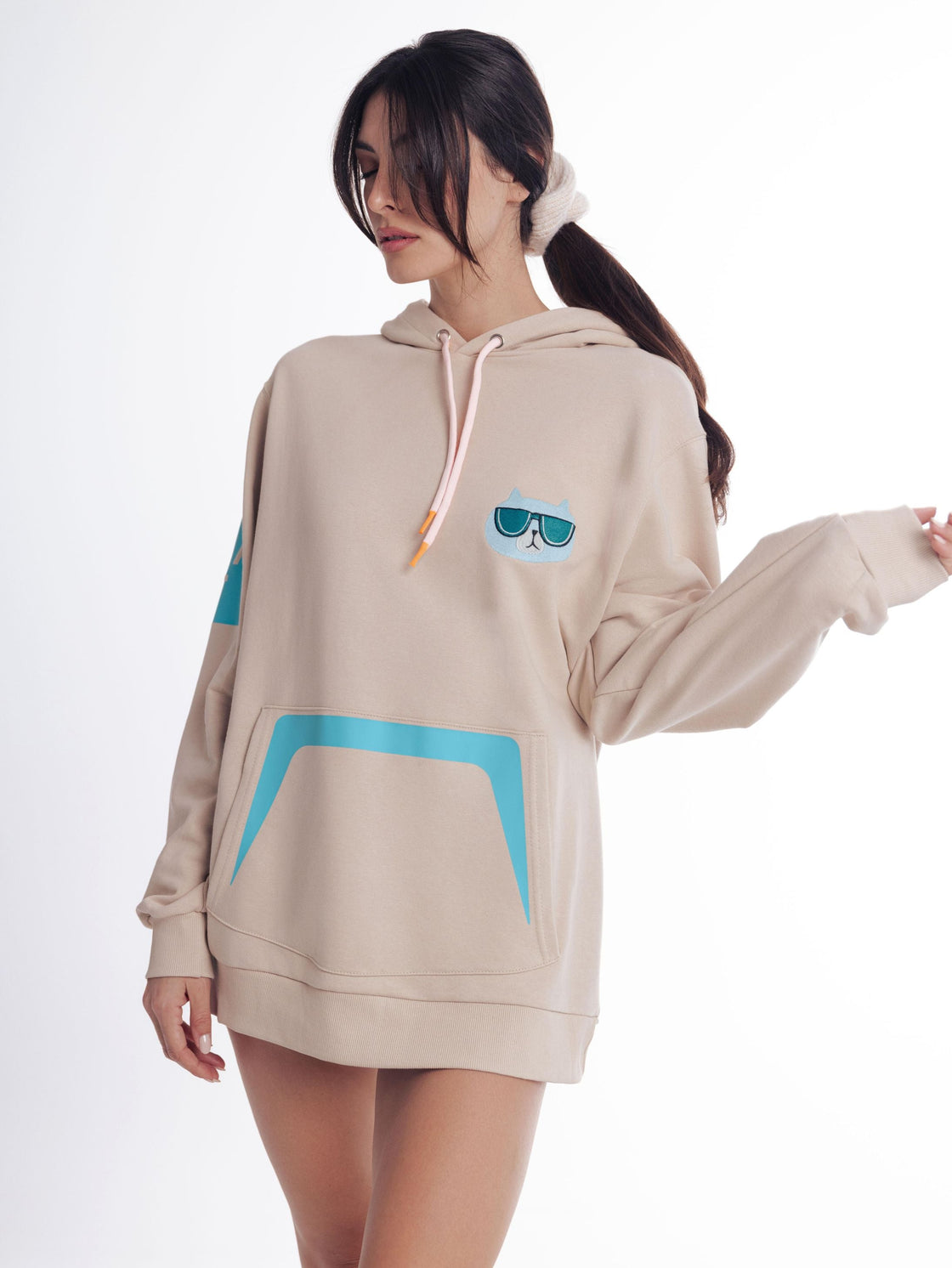 Oversized Dark Sand Hoodie