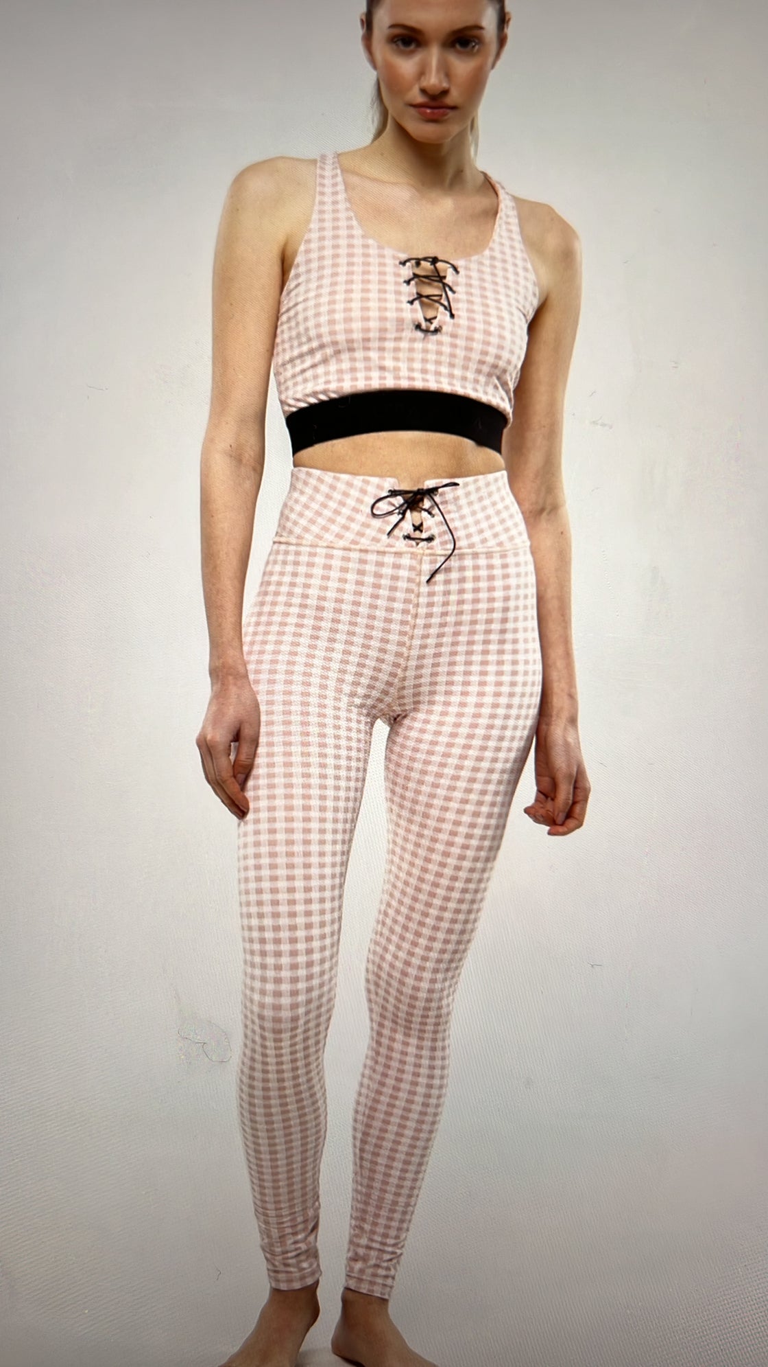 Chic Gridlock Glam CheckeredPrint  Leggings