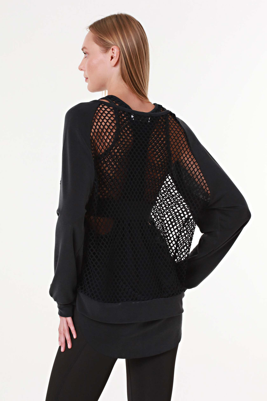 SultryFishnet Long Sleeve Top