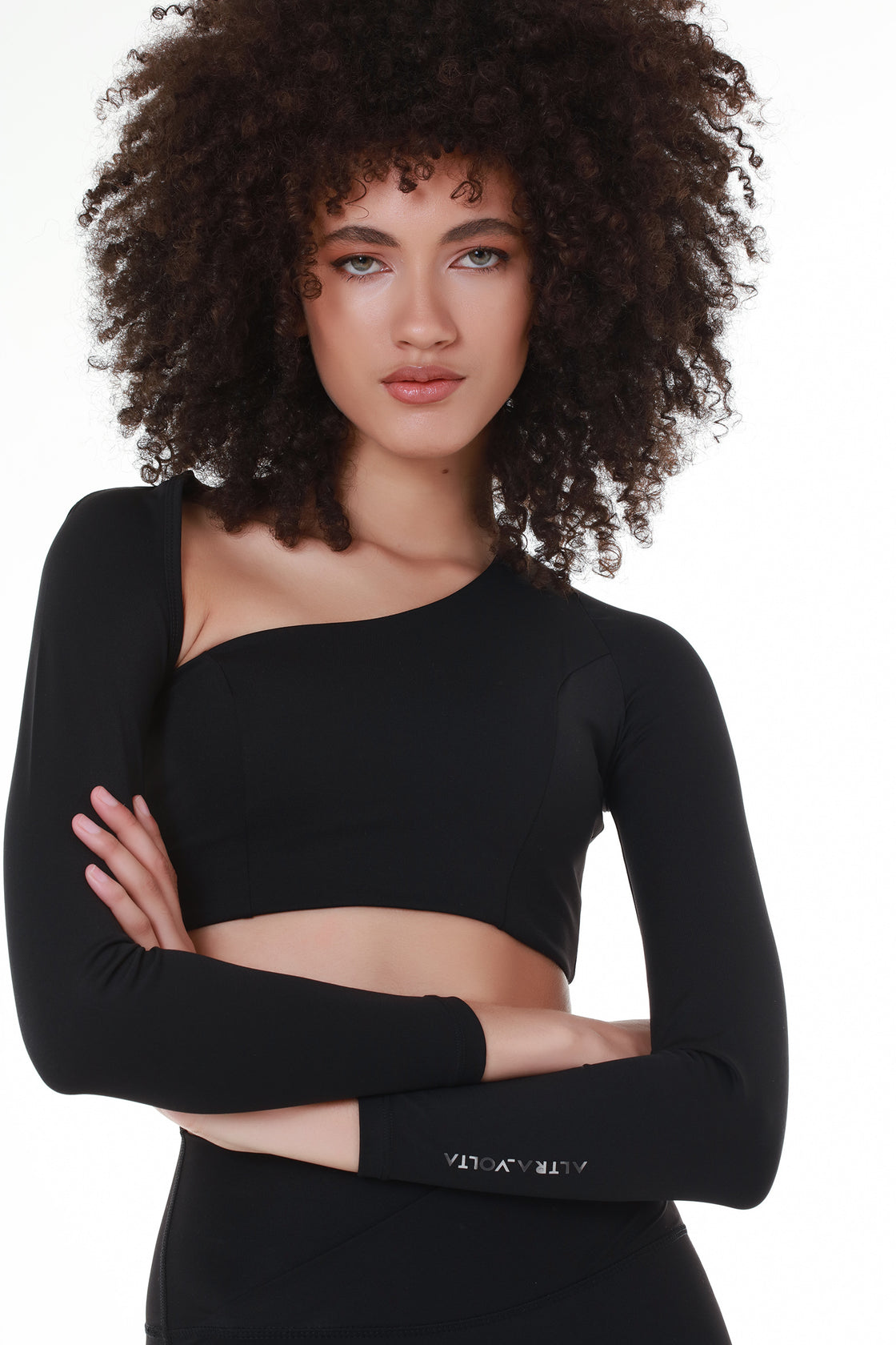 Elegance Extended Long sleeve Black Top