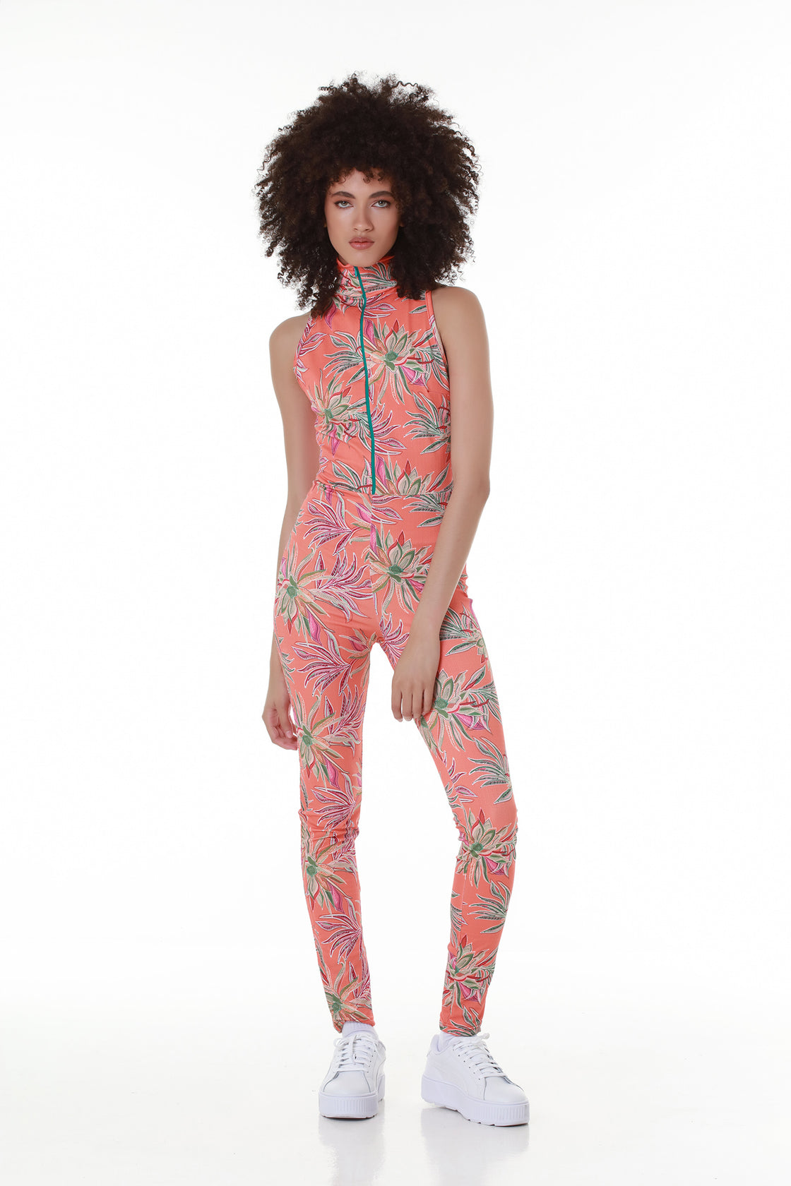 Stretch jacquard jumpsuit