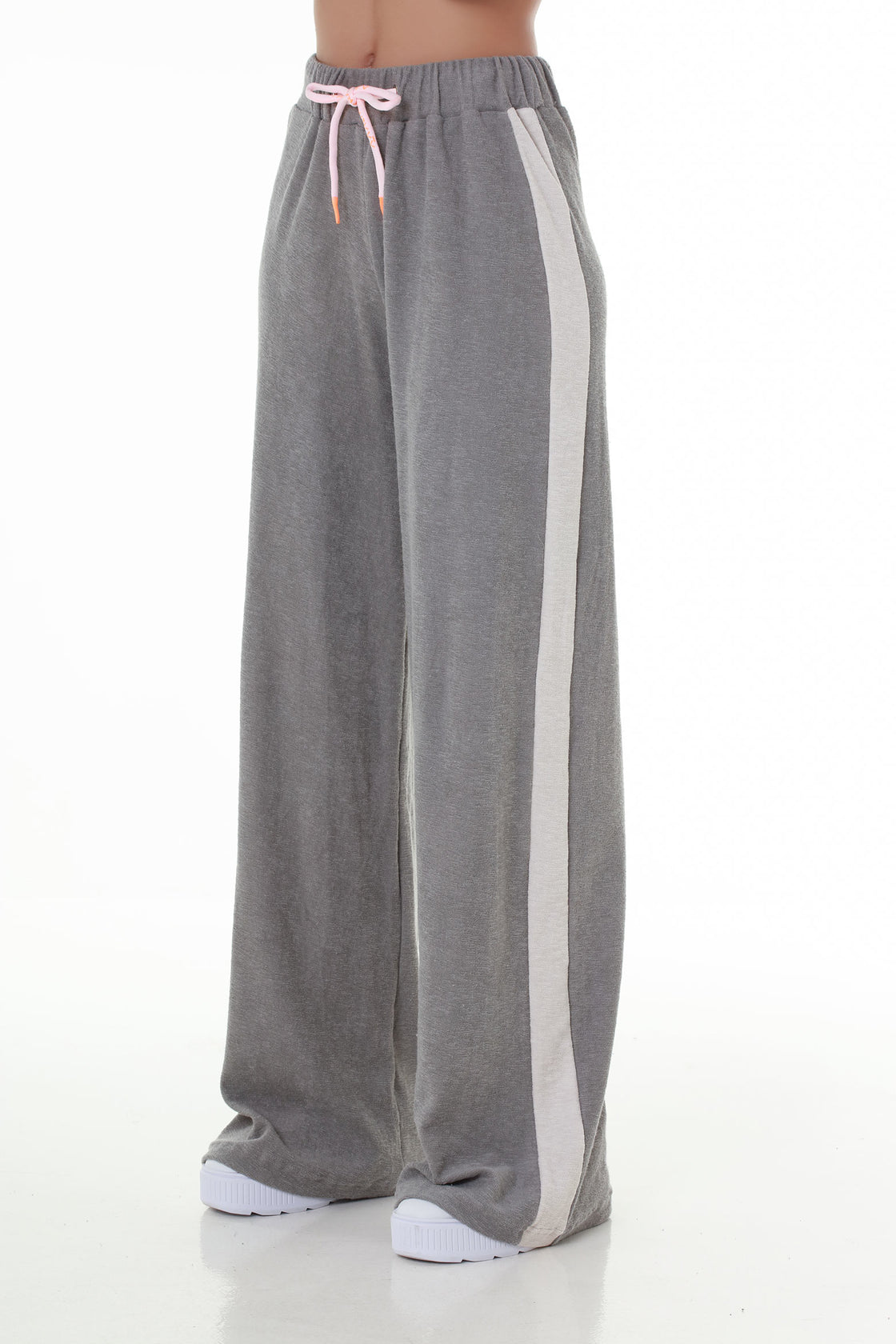 CozyComfort Light Grey Terry Cotton Sweatpants