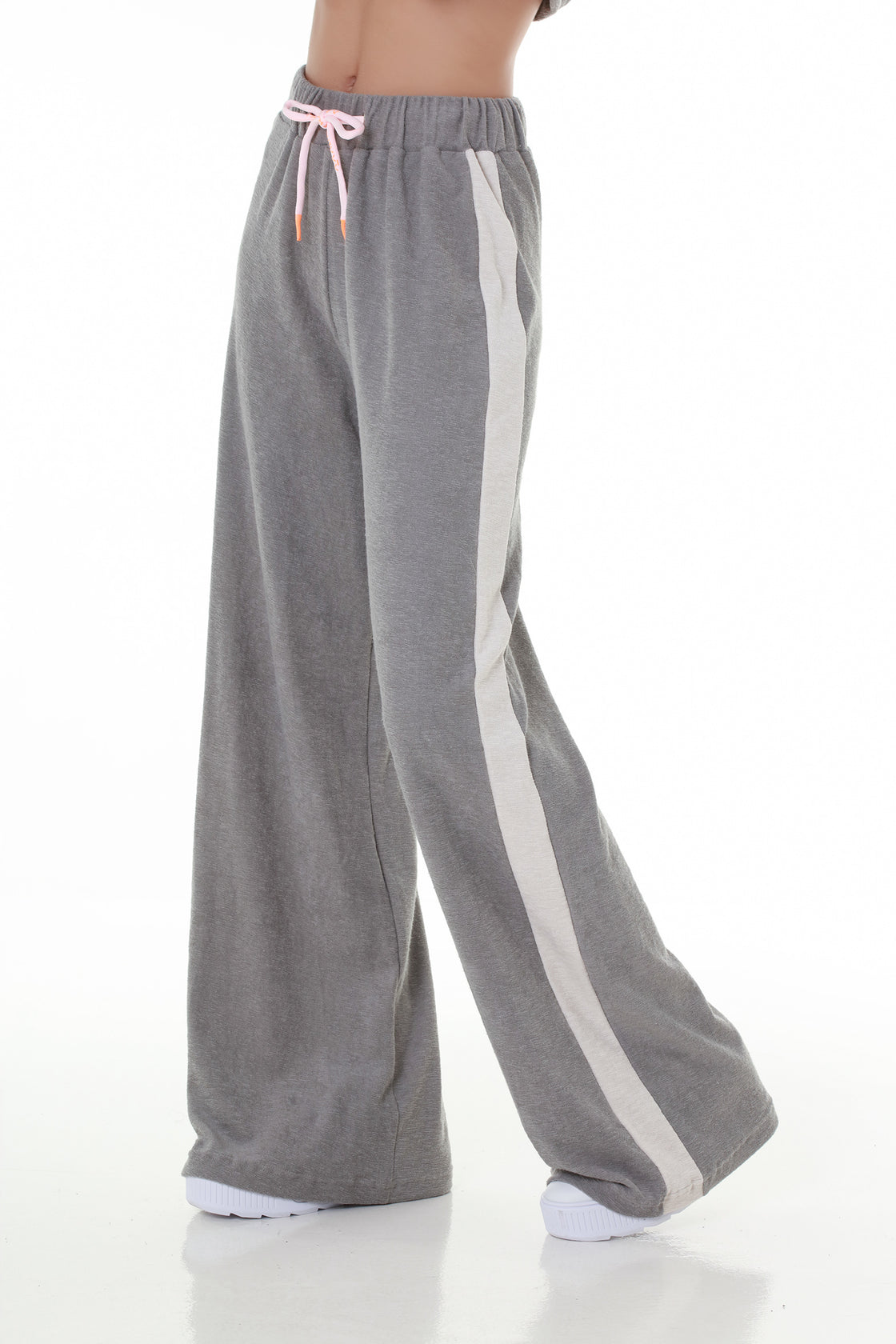 CozyComfort Light Grey Terry Cotton Sweatpants