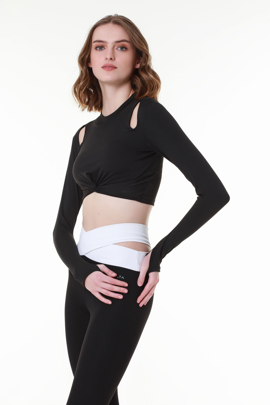 Black Sports Top with Extra Sleeves