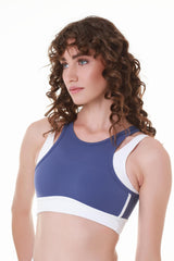 Purple Two-Tone Sports Bra