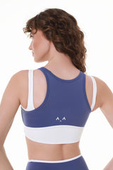 Purple Two-Tone Sports Bra