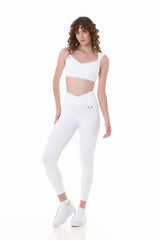 White Sculpt V-Cut Leggings