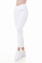 White Sculpt V-Cut Leggings