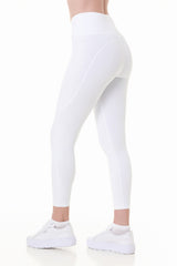 White Sculpt V-Cut Leggings