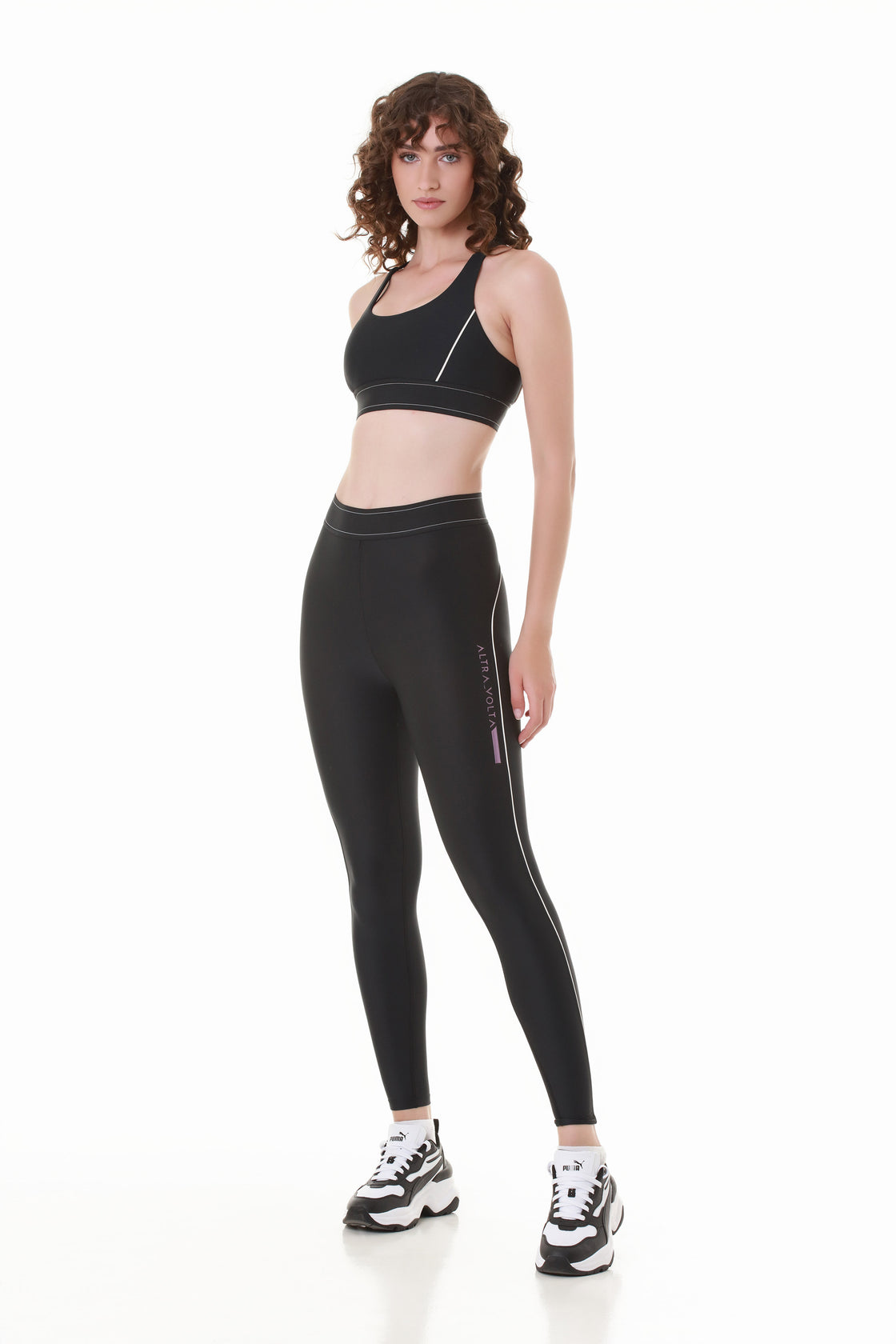 Dual Tone Black Leggings