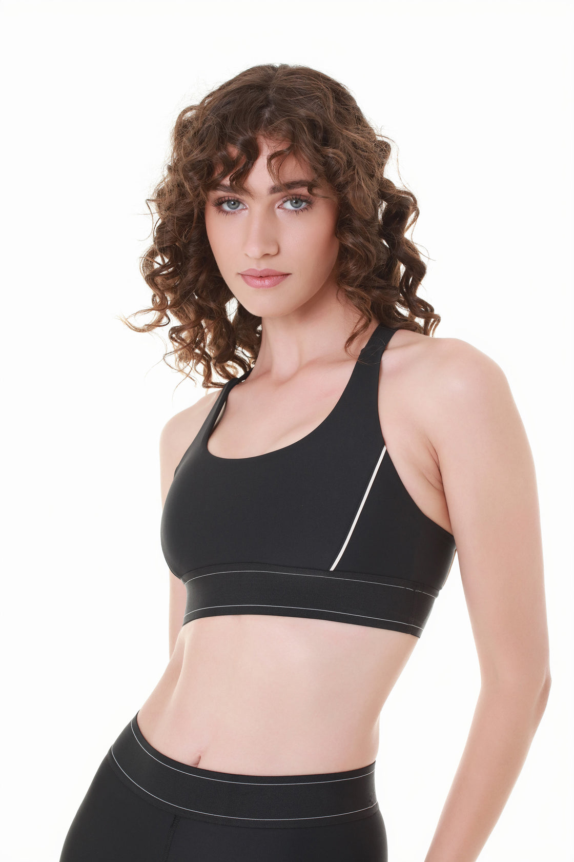 Cross-Back Dual Tone Black Top