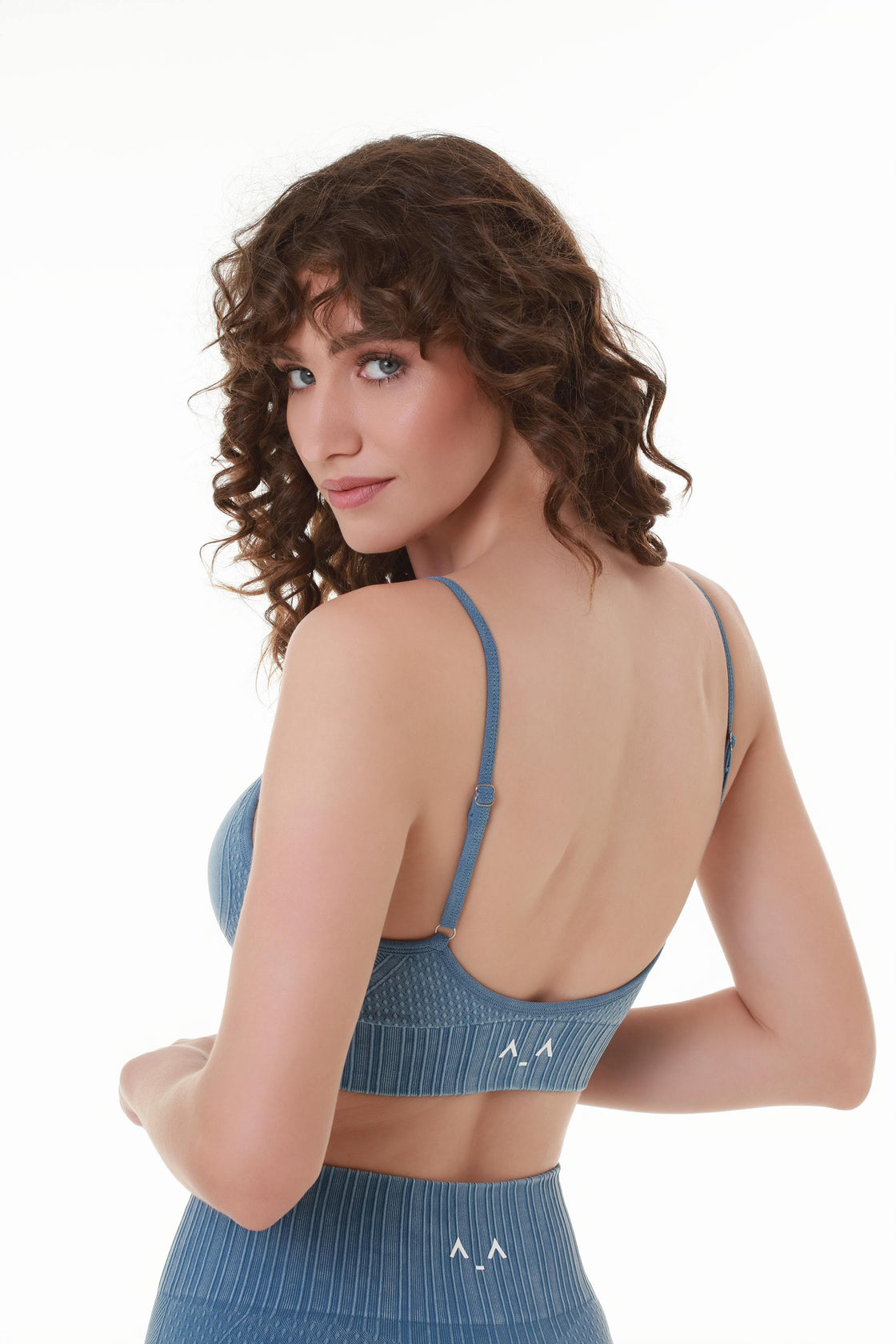 Azure Elegance Sports Bra