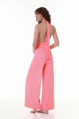 Coral Breeze Emblem Openback Logo Jumpsuit