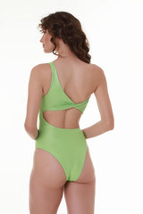 Gleam & Grace One Piece Metallic Mint swimwear