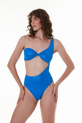 Gleam & Grace One Piece Metallic Blue swimwear