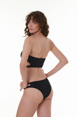 Black Cutout Strapless Bikini