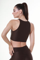 Cocoa Wave Motion Crop Top