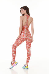 Elegant Jacquard Maroon Jumpsuit