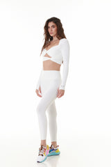 Elegance Extended White Leggings