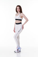 Dual Tone White Leggings