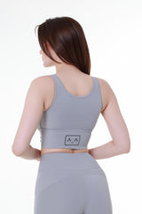 Light Grey Fold-Cut Top