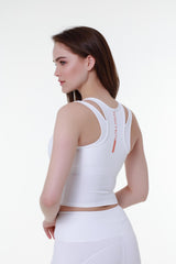 White Double Strap Cropped Top