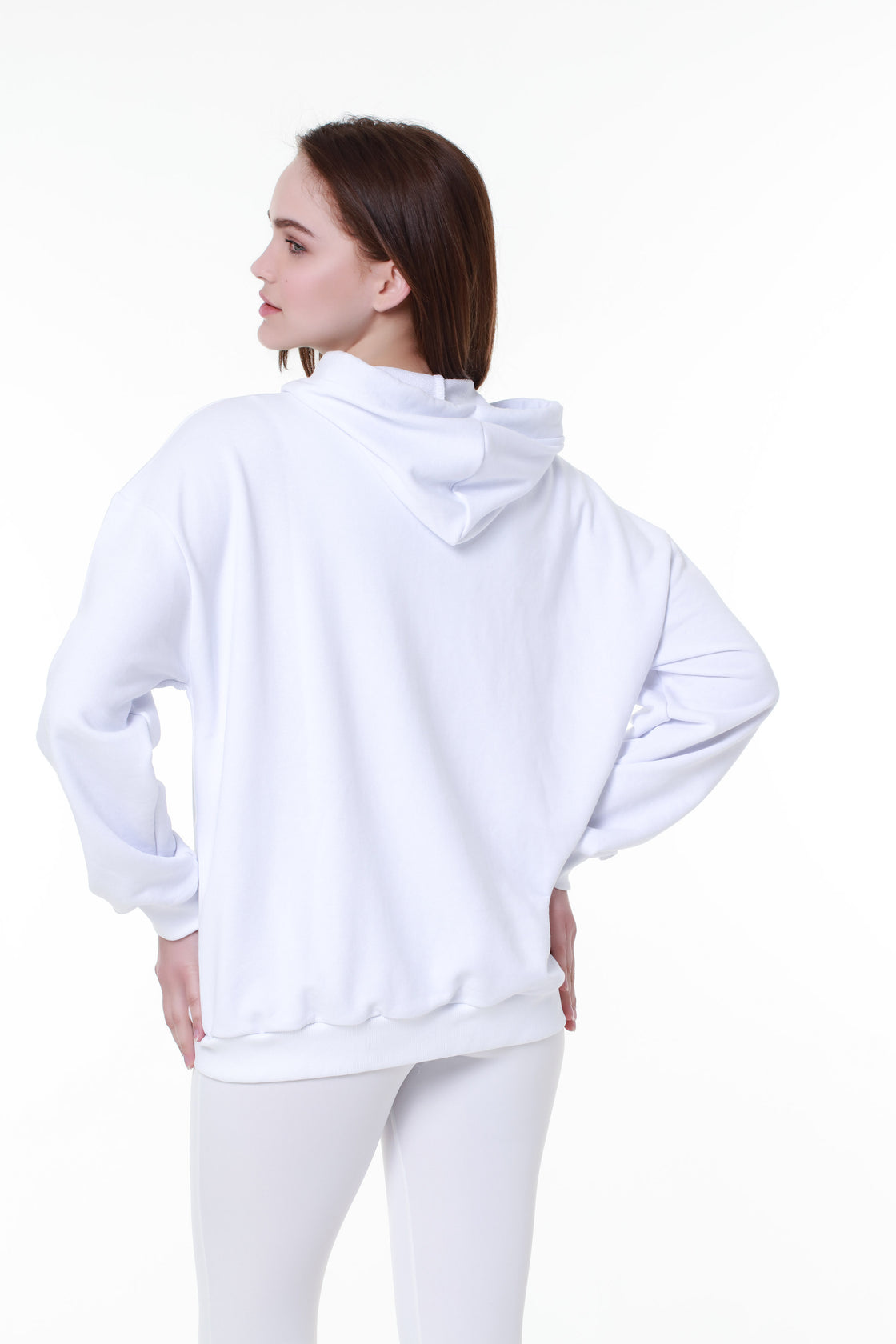 Classic White Cotton Hoodie