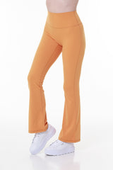 Sleek Silhouette Orange Bootcut Leggings