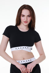 Black Elegance Crop Top