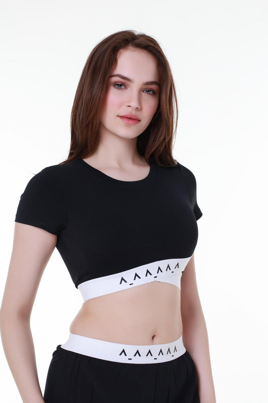 Black Elegance Crop Top