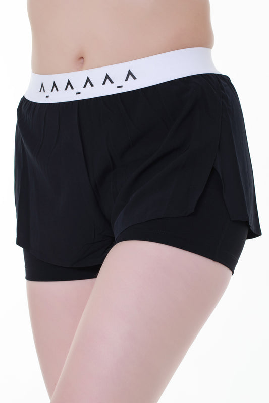 Black Elegance Court Shorts