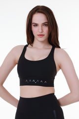 Crossback Strappy Black Top