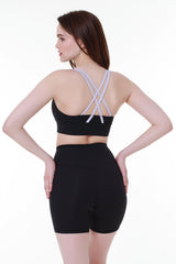 Crossback Strappy Black Top