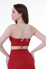 Crossback Strappy Burgundy Top