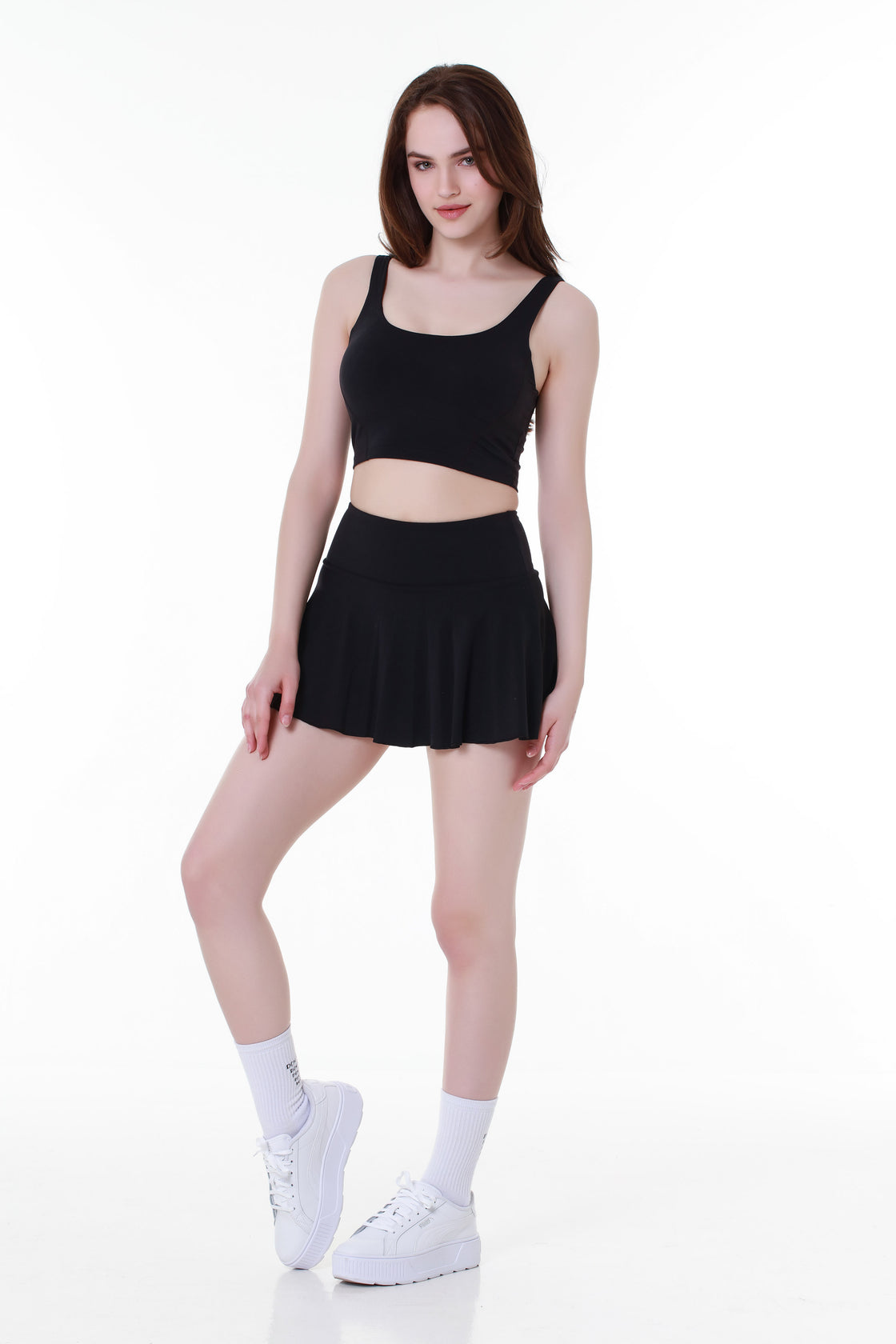 Classic Black Tennis Skirt