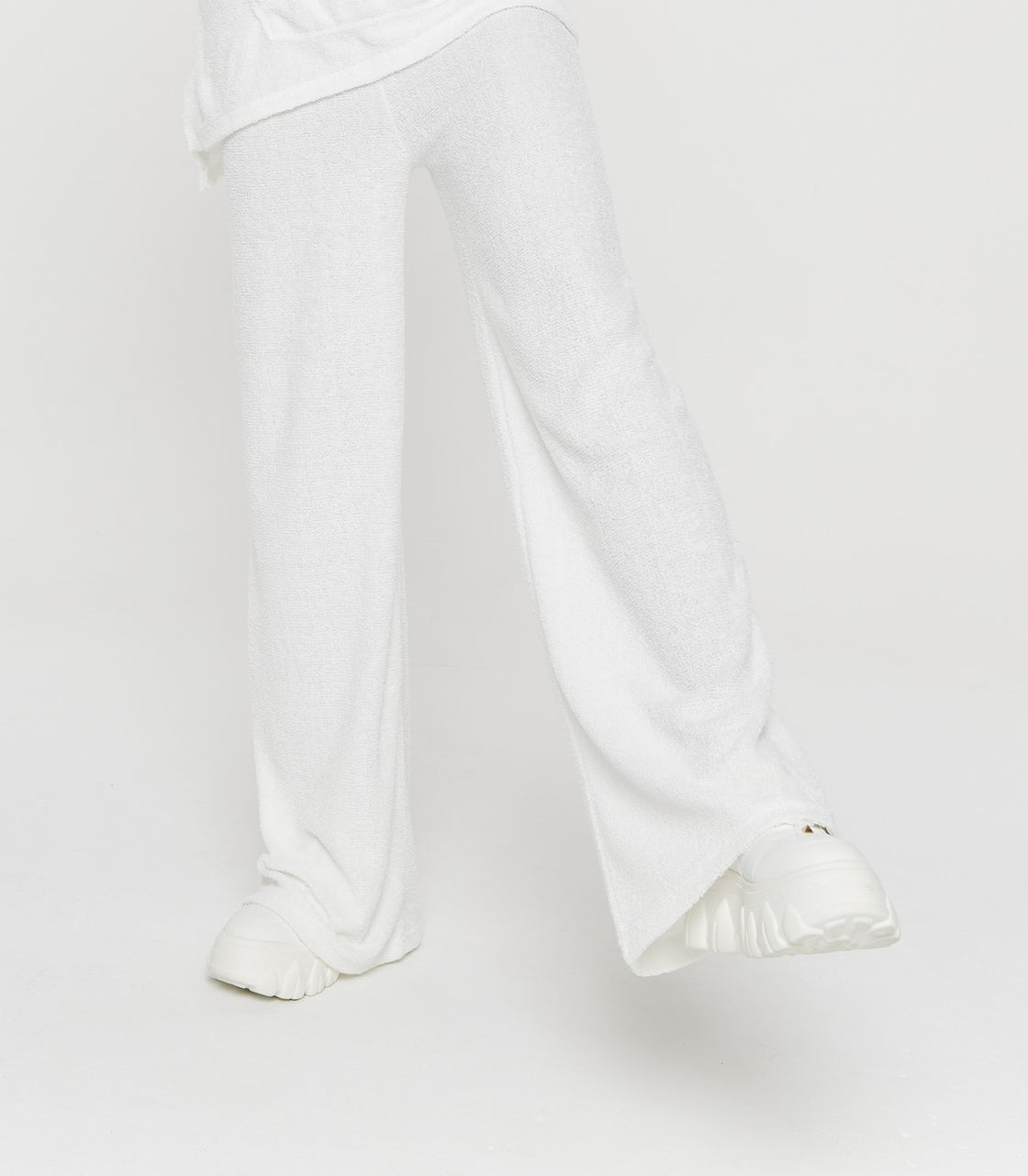 Signature Comfort White Terry Cotton Sweatpants