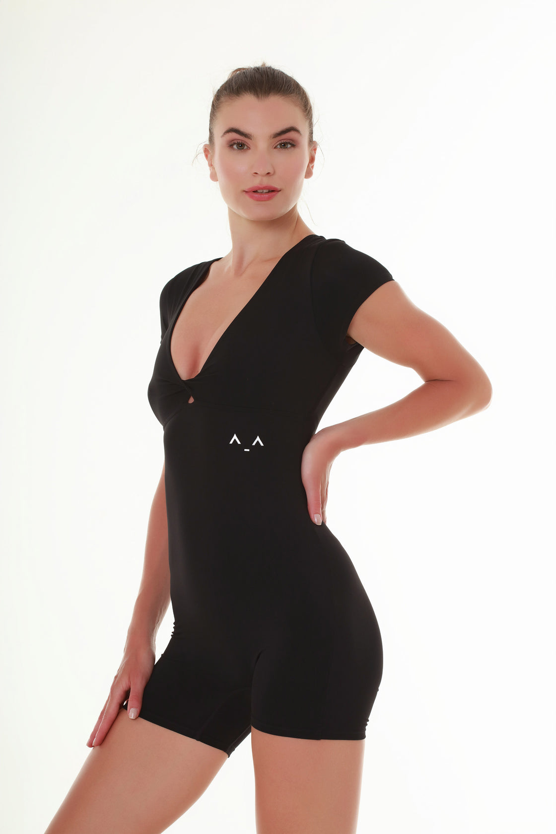 Black Chic V-Neck Romper