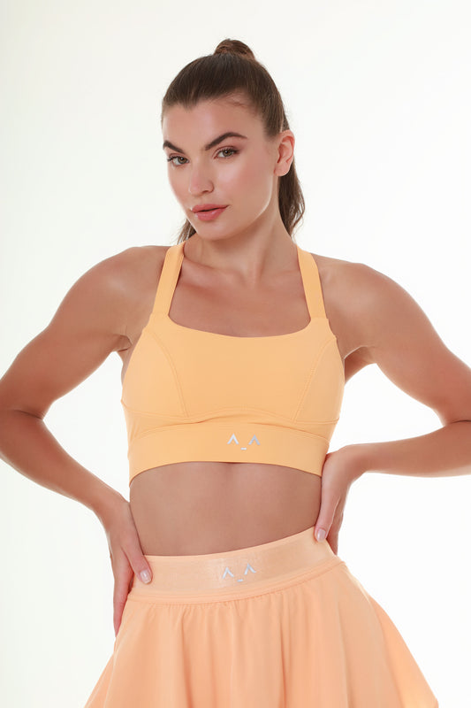 Orange Crossedback Top