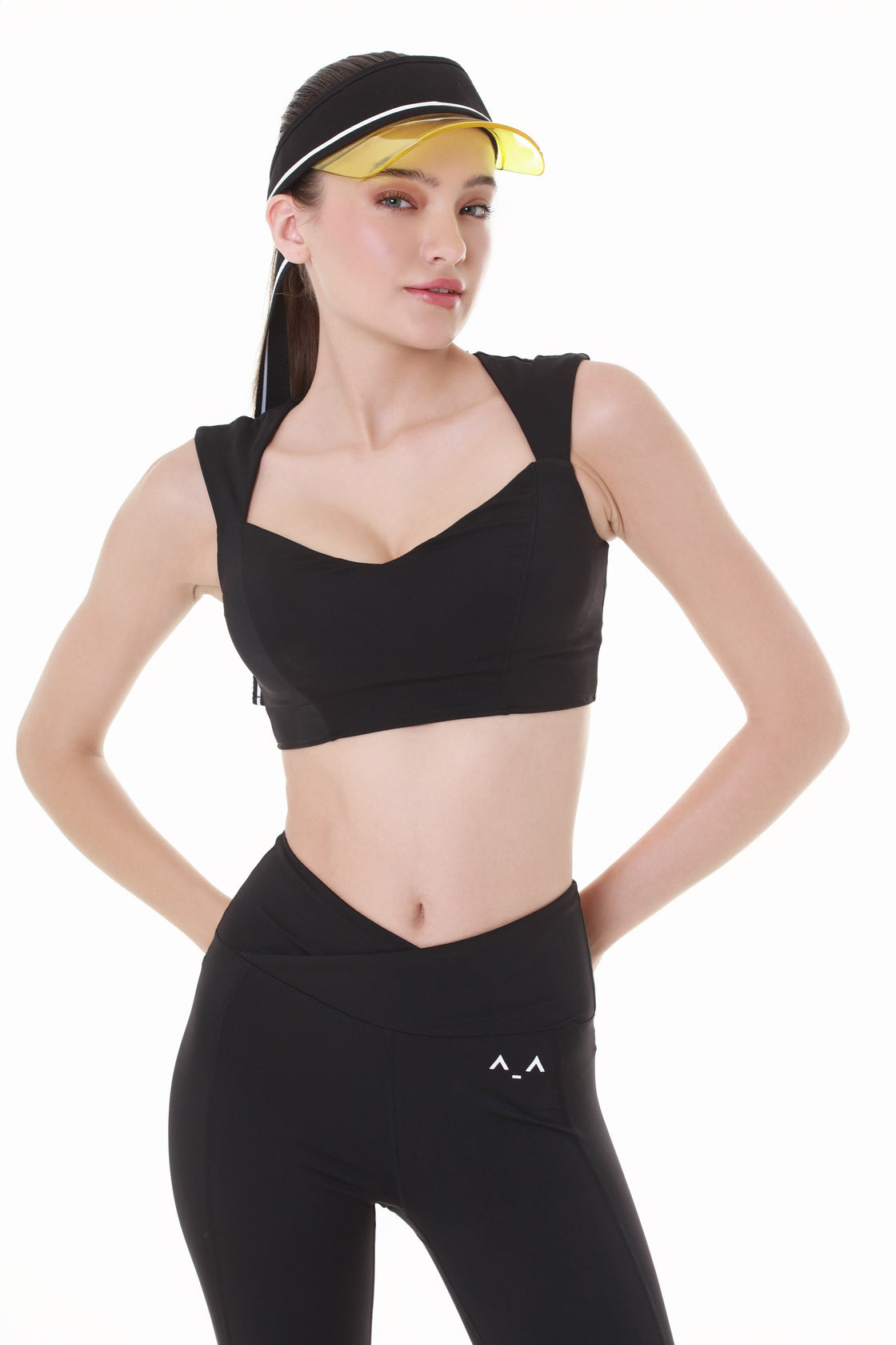 Black V-Neck Sport Top