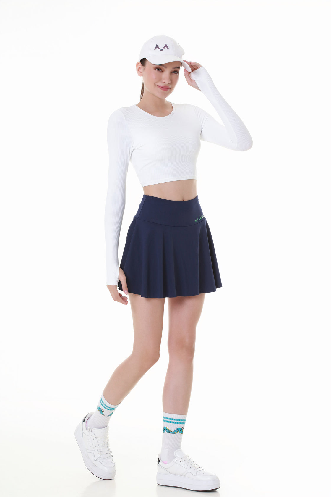 Navy Glide Tennis Skirt