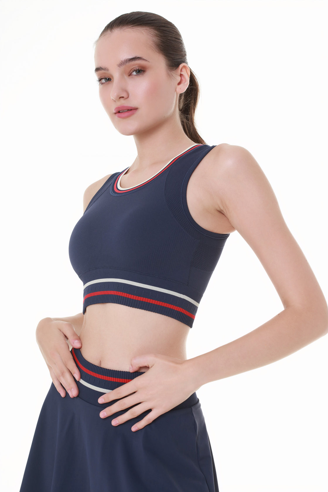 Champion's Stripe Crop Top